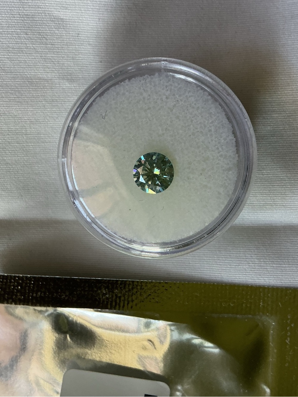 Moissanite Round Cut Ice Blue Stone - 6.5mm - Picture 2 of 5